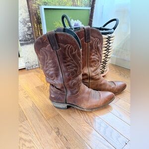 Vintage Code West Cowboy Boots Western Leather Size 9.5 Fits 10